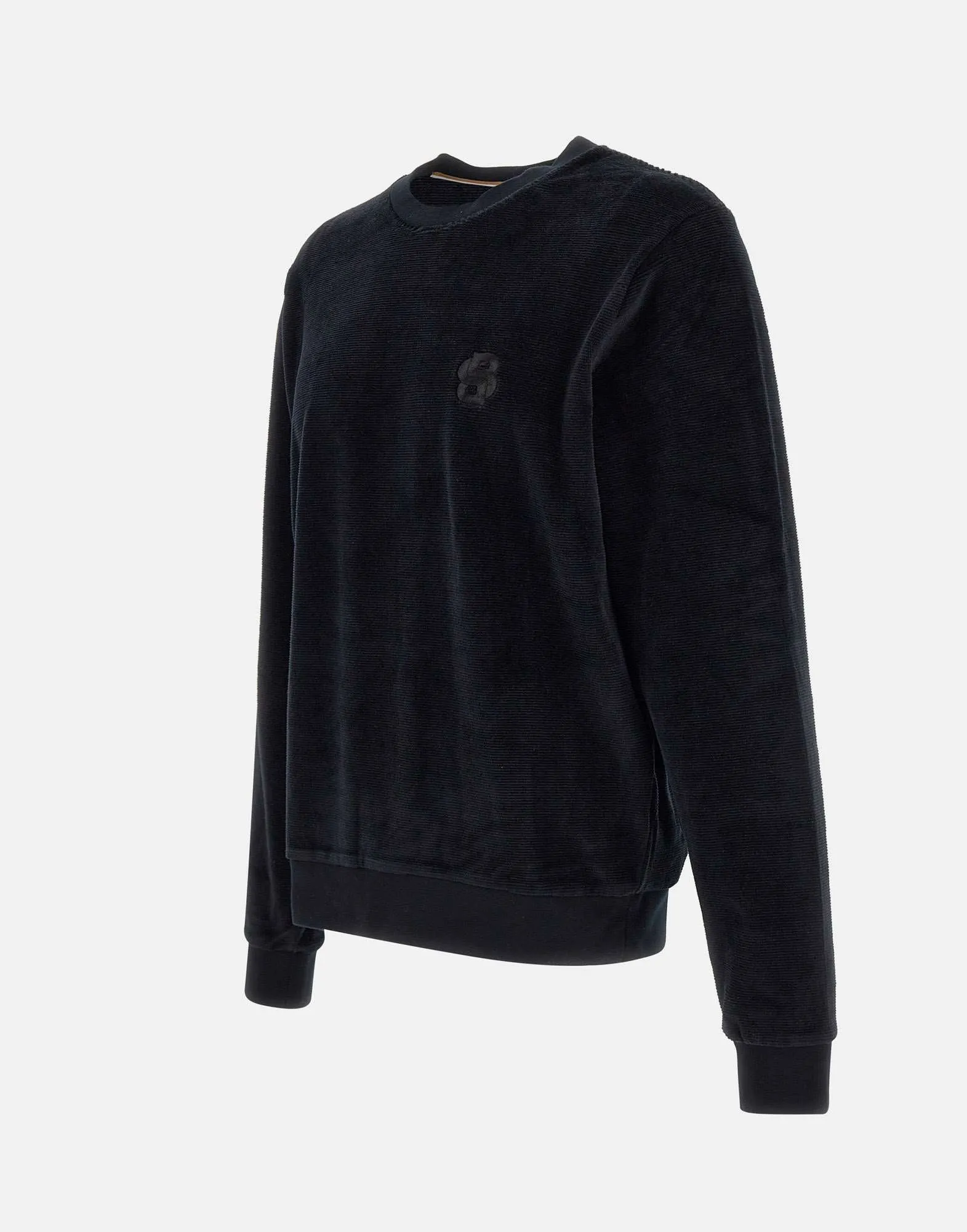 Ultra-Soft Black Chenille Sweatshirt