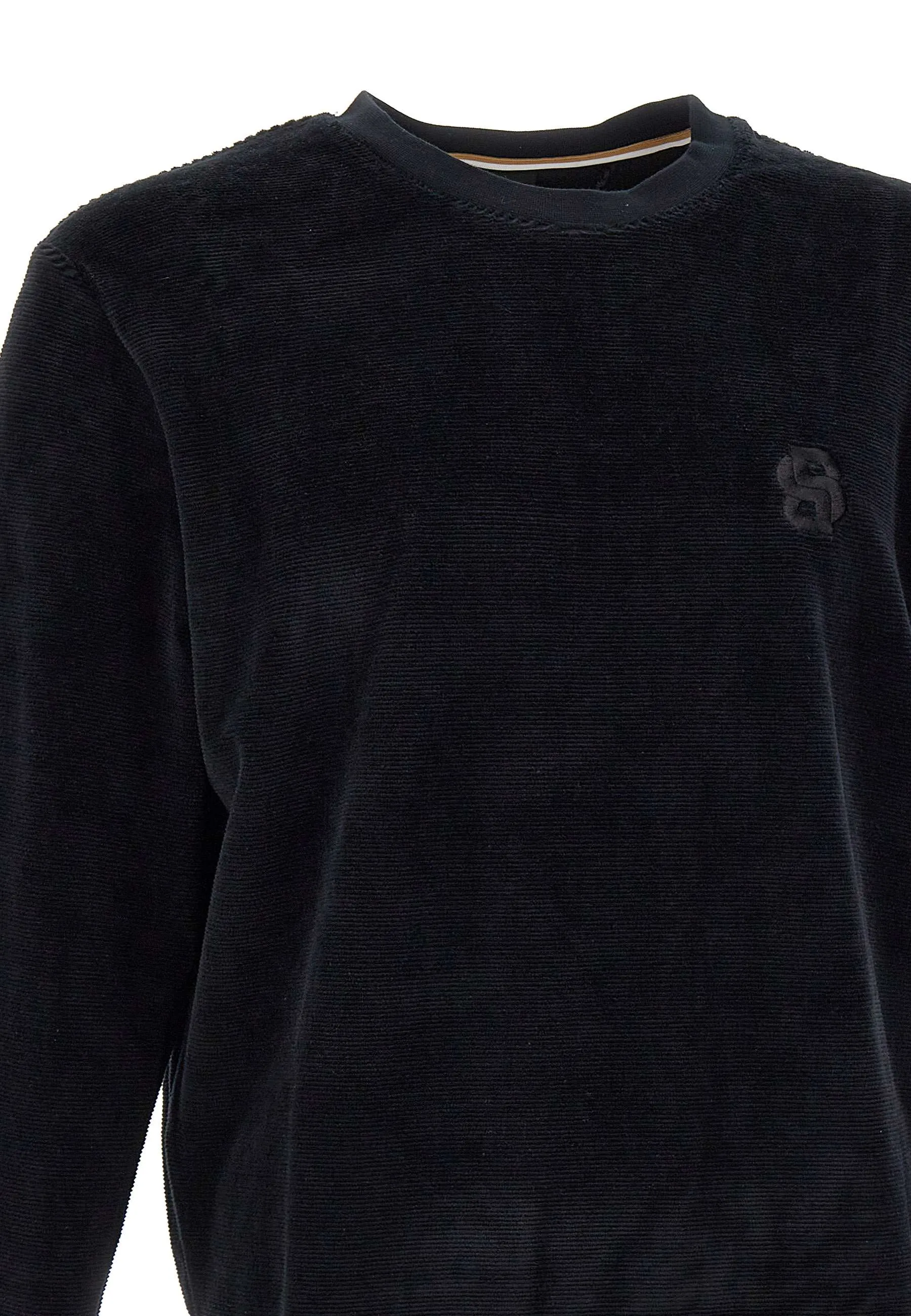 Ultra-Soft Black Chenille Sweatshirt