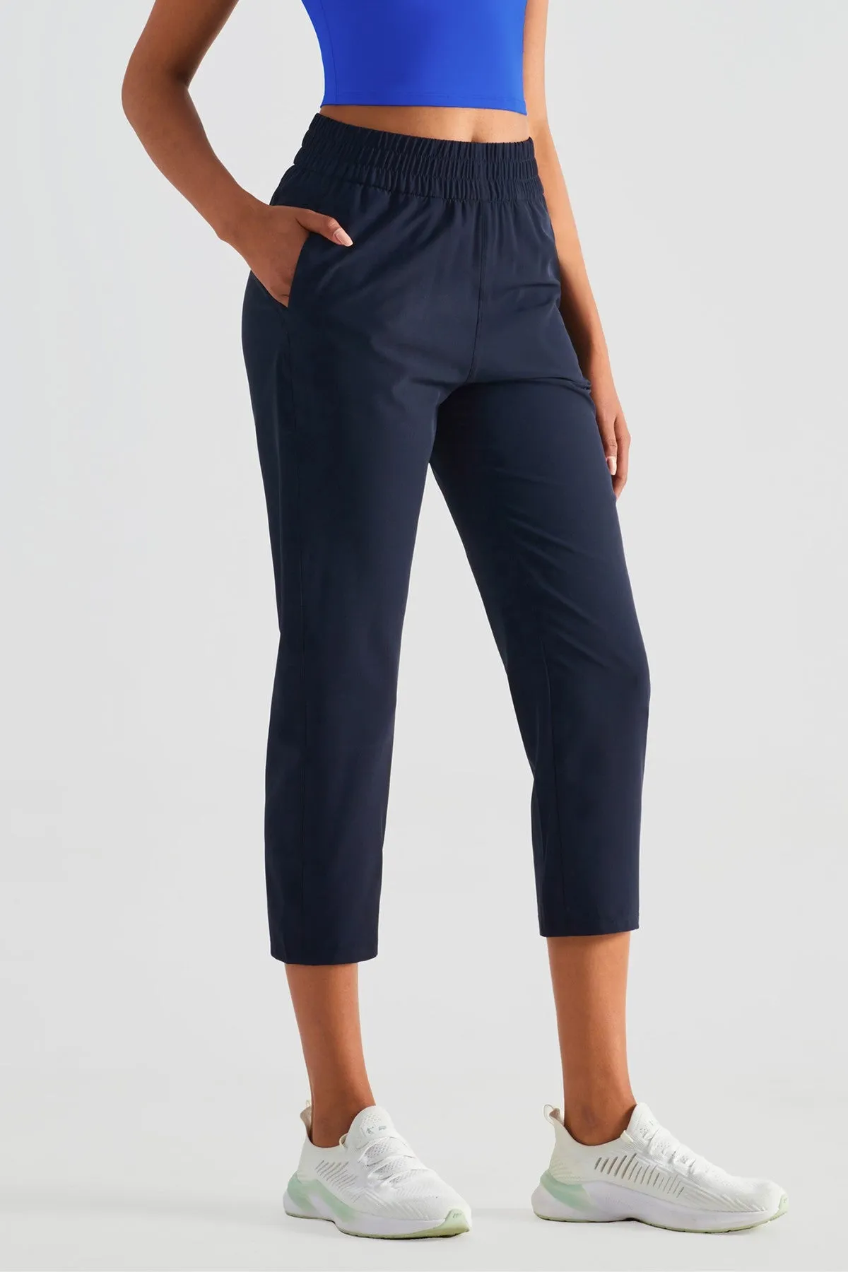 UPF 50  Tapered Crop Pants with Pockets