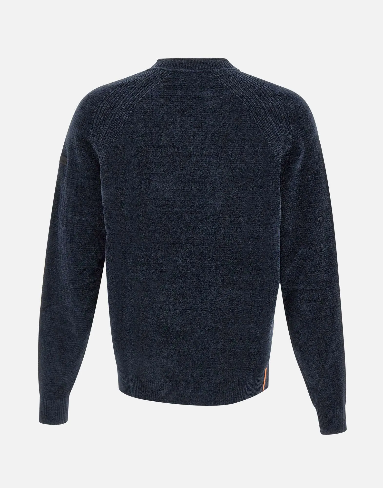 Velvet Effect Blue Chenille Sweater